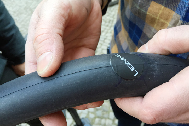 Geflickter Fahrradschlauch